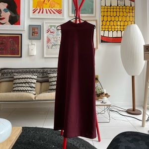 Kaarem Skywave back pleat dress